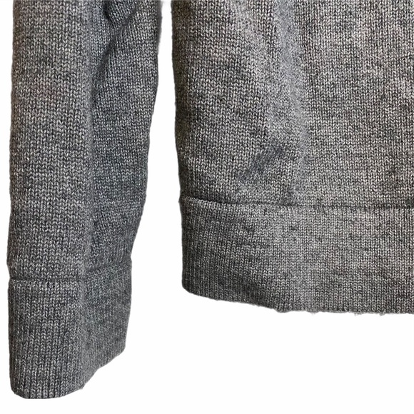 Banana Republic Gray Cotton Knit Sweater Jacket Cardigan Pockets Medium M - Picture 12 of 16